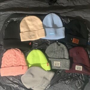 Levi's Men Women and Children Beanie Hat Collection - Multiple Colors